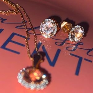 10 KT Rose Gold Diamond Morganite Jewelry